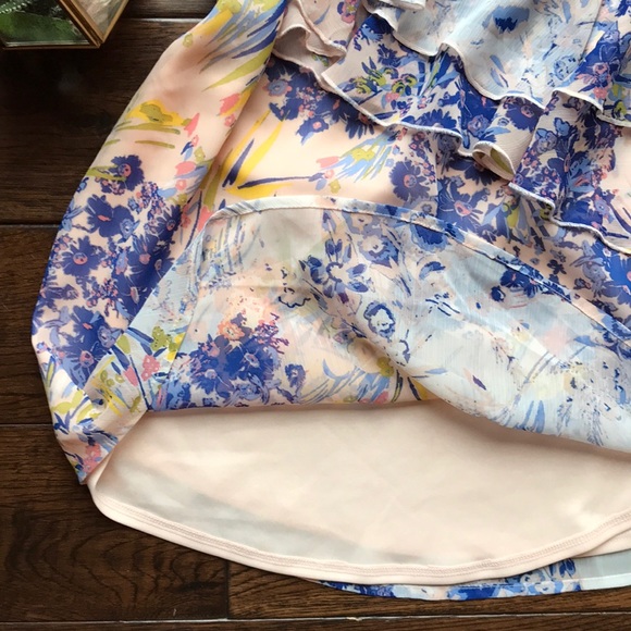 Leith Nordstrom floral one shoulder top size M - Picture 5 of 6